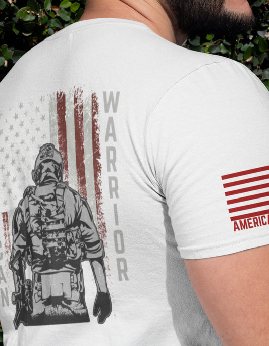 Men's Shirt - T-Shirt Battle Warrior White Shirts