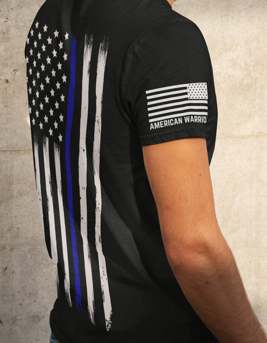 Men's Shirts - T-Shirts - First Responder Thin Blue Line T-Shirts