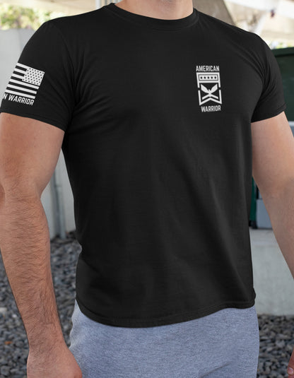 Men's - T- Shirts - American Warrior Honor Guard Line Patriotic T-Shirts