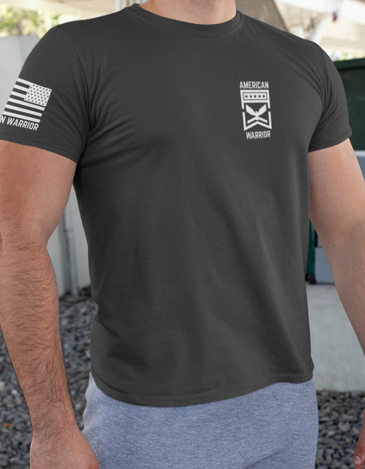 Men's - T- Shirts - American Warrior Honor Guard Line Patriotic T-Shirts
