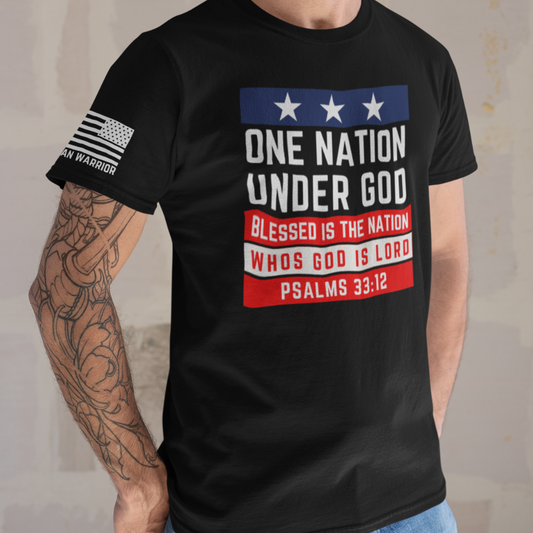 Patriotic “One Nation Under God” Tee – Wear Your Faith & Freedom