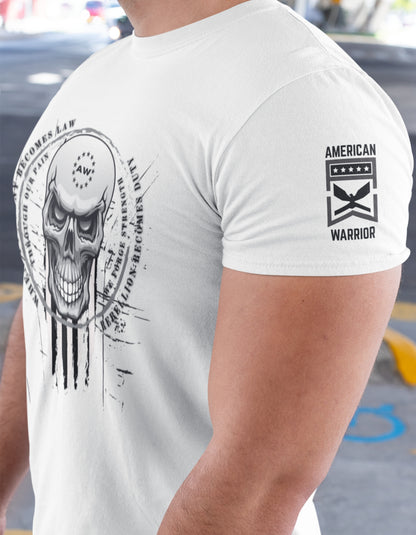 Skull Warrior White T-Shirt – Stand Proud, Stand Strong