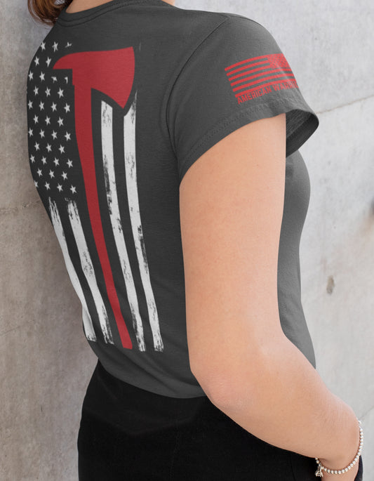 Women's Shirts - T-Shirts - First Responders Thin Red Line Fireman T-Shirts