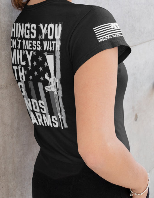 Women's Shirts - T- Shirts -  5 Things You Don't Mess With Women's Patriotic T-Shirts