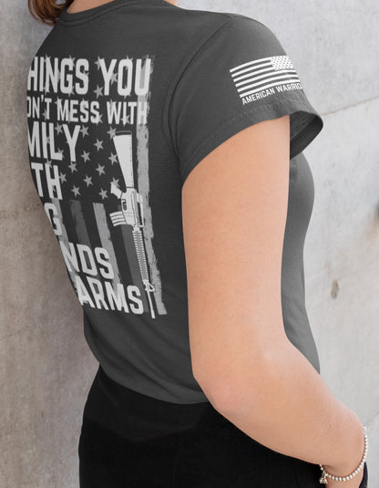 Women's Shirts - T- Shirts -  5 Things You Don't Mess With Women's Patriotic T-Shirts
